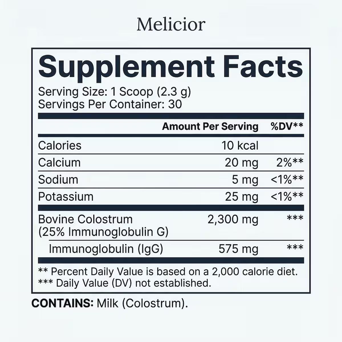 Melicior Rebuild Daily Colostrum
